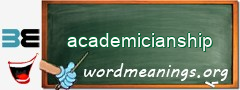 WordMeaning blackboard for academicianship